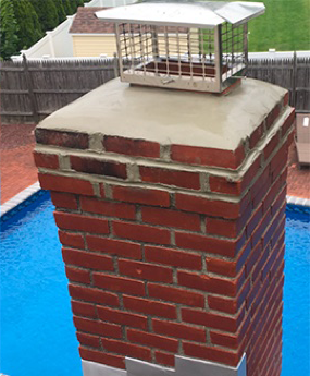 After chimney sweep and fireplace repair - project 1