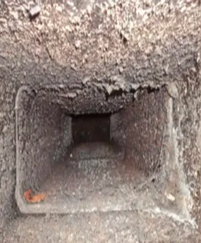 Before fireplace cleaning and chimney fix - project 2